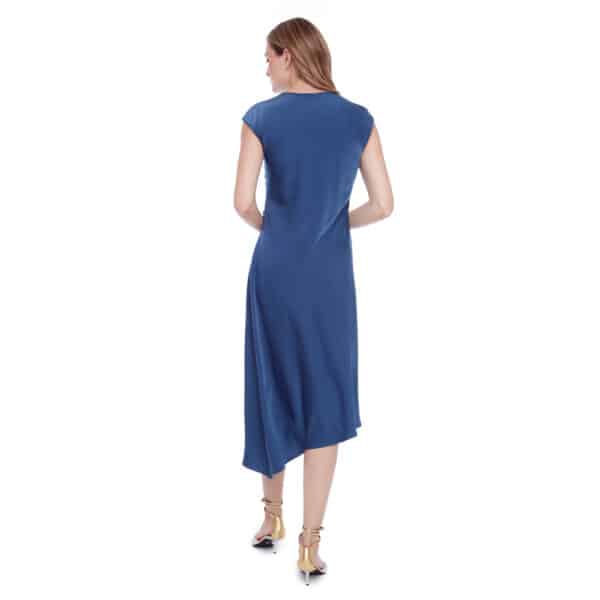 Roxy Solid Asymmetric Satin Dress