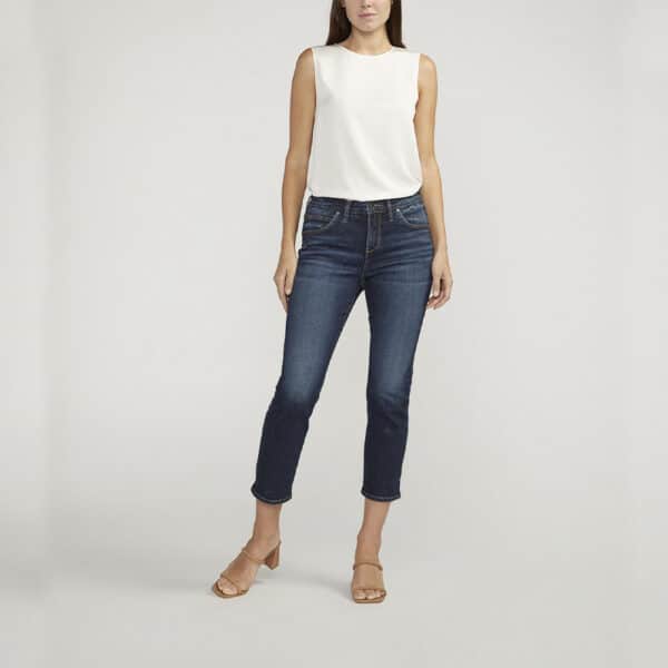 Ruby Mid Rise Straight Cropped Jean
