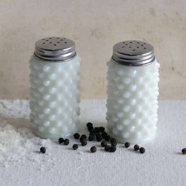 Milk Glass Salt and Pepper Shakers