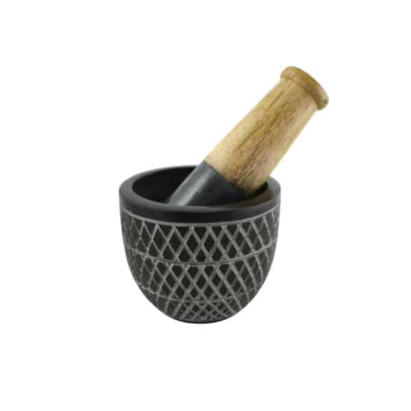 Soapstone & Wood Mortar and Pestle