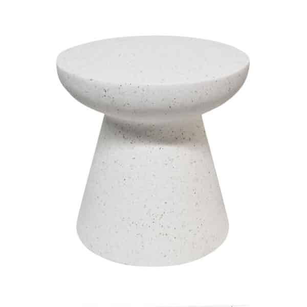 White Terrazo Pedestal Table