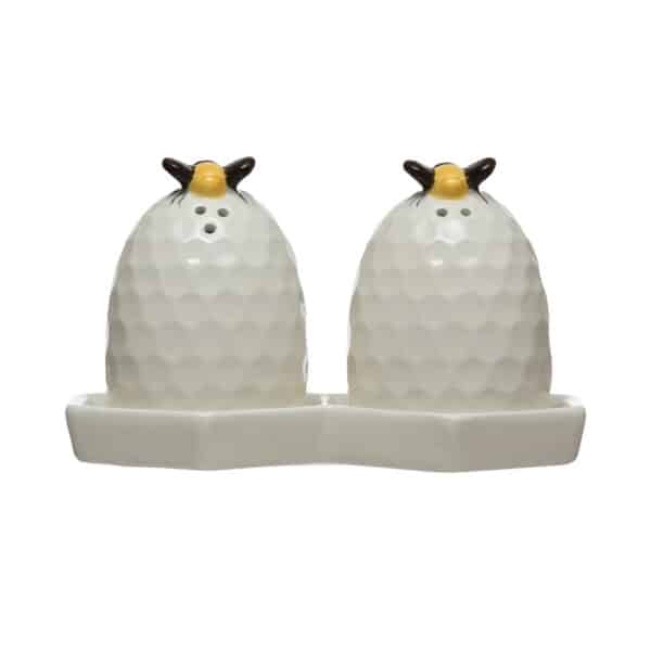 Beehive Salt and Pepper Shakers