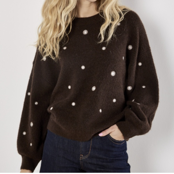 Daisy Embroidered Sweater
